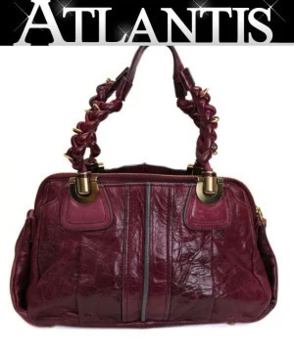 Chloe Eloise Handbag Leather Bordeaux Purple